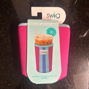 Swig Life Pink and Blue Insulated Iced Cup Coolie